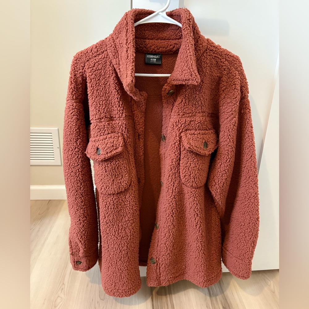 Rust Sherpa Shacket
